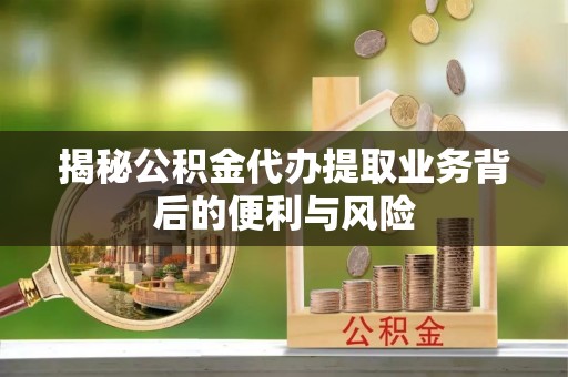 琅琊揭秘公积金代办提取业务背后的便利与风险