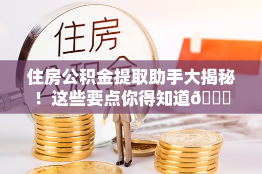 琅琊住房公积金提取助手大揭秘！这些要点你得知道😎