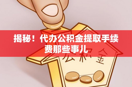 琅琊揭秘！代办公积金提取手续费那些事儿