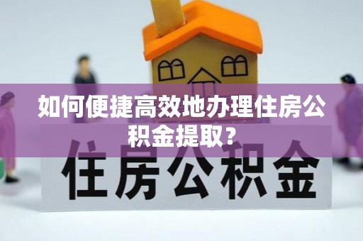 琅琊如何便捷高效地办理住房公积金提取？